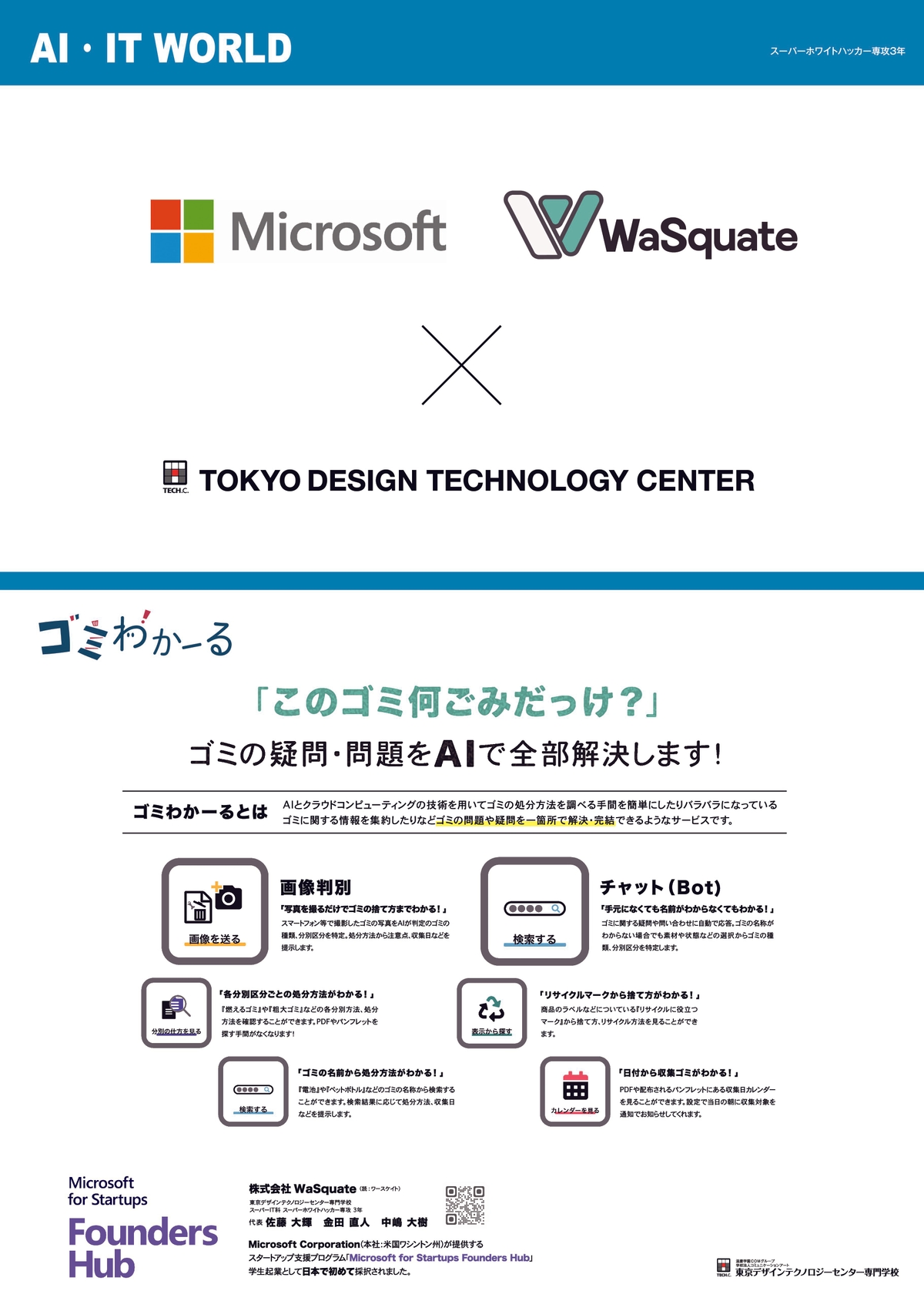 スタートアッププロジェクト：株式会社WaSquate「ゴミわかーる」