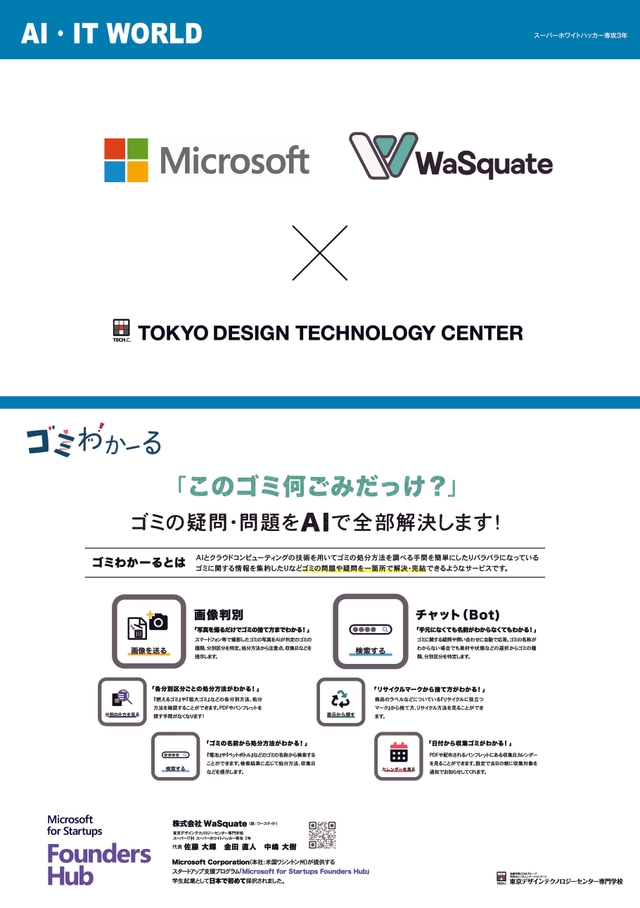 スタートアッププロジェクト：株式会社WaSquate「ゴミわかーる」